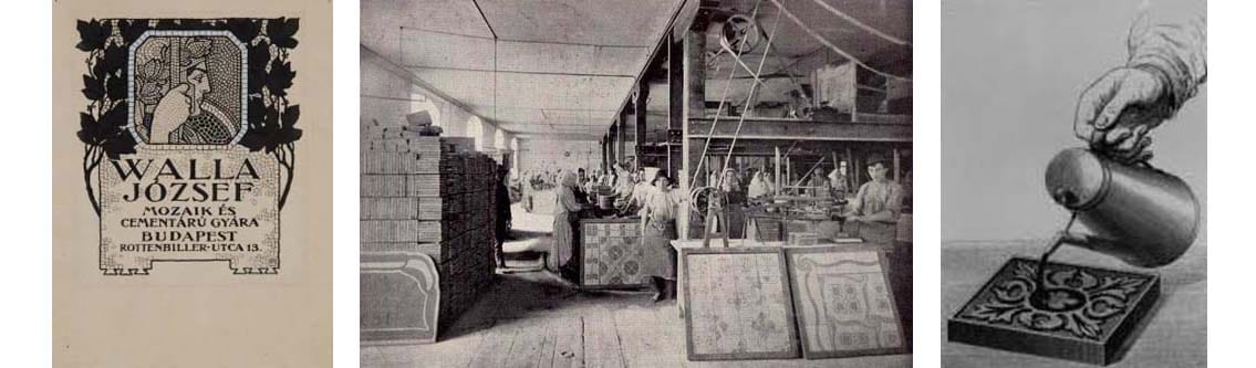 Historical image illustrating the making of Cement Tiles since the 1850's