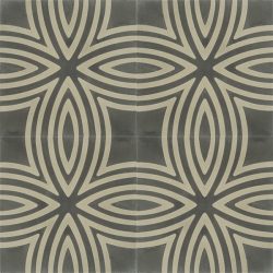Handmade KALAMOS encaustic tile, with rich detail, understated design and a touch of masculinity. Four tile view - Rever Tiles.