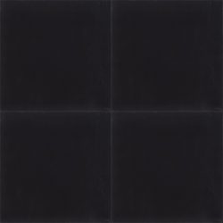 Handmade NEGRO encaustic tile; a black solid colour tile used to establish balance in décor. Four tile view - Rever Tiles.