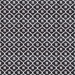 Moroccan style with a rhythmic pattern in black and white that exudes exotic appeal is our handmade ANTIGUA encaustic tile. Floor view - Rever Tiles.