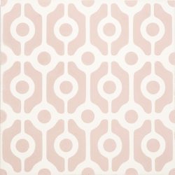 Embrace wonder and creativity with our Catalonia encaustic tile, with simplicity of design and gorgeous soft dusty pink hue. Single tile view - Rever Tiles.