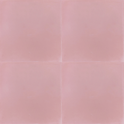 More than ever, we crave warmth and harmony, and to fill ourselves with light and life. Our Coral Pink encaustic tile is a colour of beauty that enriches and enlivens. A very happy colour. Four tile view - Rever Tiles.