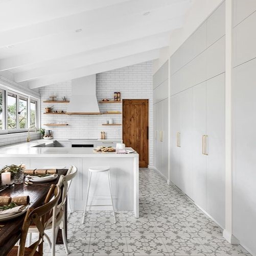 Rever Tiles | Angel Encaustic Tile Kitchen Tile Design Inspiration