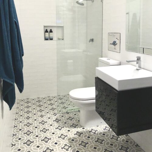 Rever Tiles | Carmona Encaustic Tile Bathroom Tile Design Inspiration