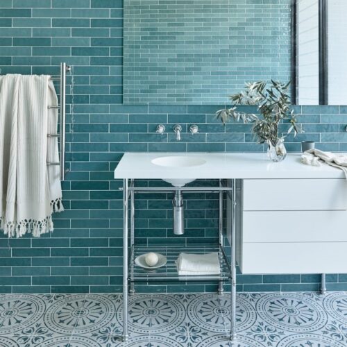 Rever Tiles | Reloj Encaustic Tile Bathroom Tile Design Inspiration