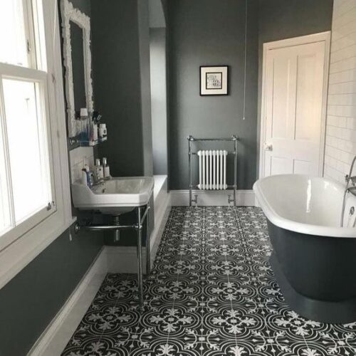 Rever Tiles | VALENCIA-017.1 | Encaustic Tile Bathroom Design