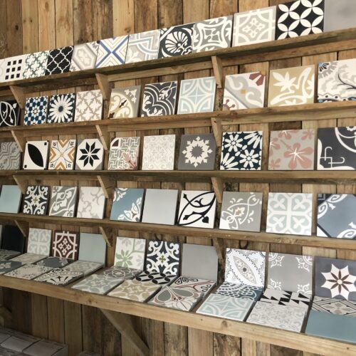 Designer encaustic tile range on display at Rever Tiles. Buy tiles online at Rever Tiles.