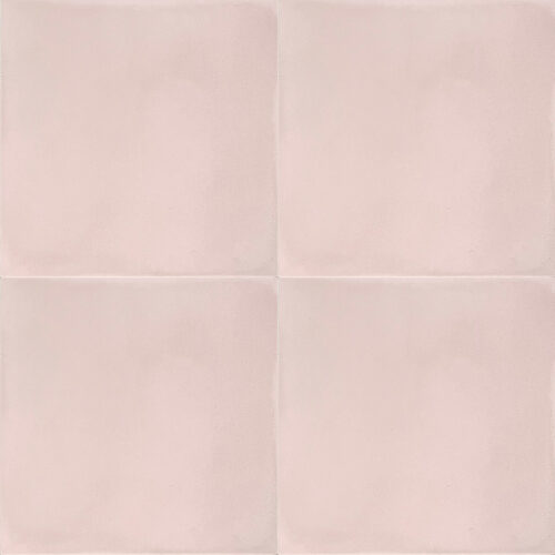 Lavender Blush encaustic tile features a soft and inviting blend of pale pink