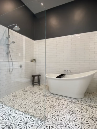 REVER TILES encaustic tiles unveiled RELOJ-039.2 bathroom floor period home Melbourne